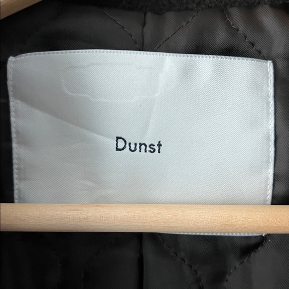 Dunst Boucle Wool Half Coat Brown Relaxed Loose Fit Gold Button Wool Coat Jacket - Picture 5 of 10